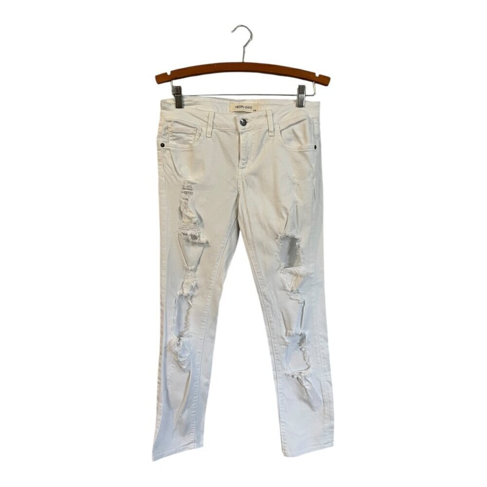 Hidden Jeans Ripped White Size 25 Women's Distressed Boyfriend